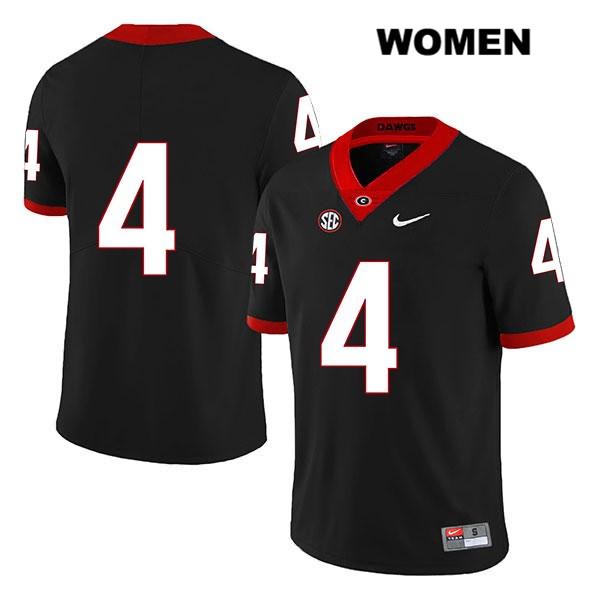 Georgia Bulldogs Women's James Cook #4 NCAA No Name Legend Authentic Black Nike Stitched College Football Jersey ANT4556CI